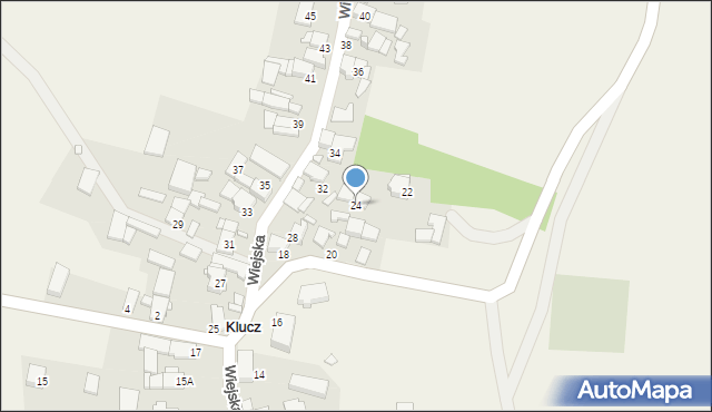 Klucz, Wiejska, 24, mapa Klucz