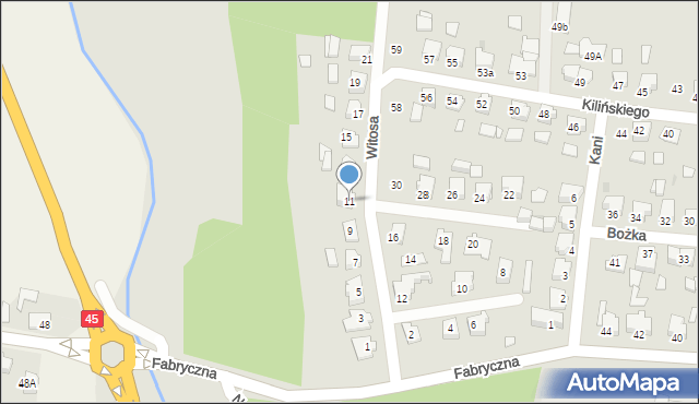 Kluczbork, Witosa Wincentego, 11, mapa Kluczbork