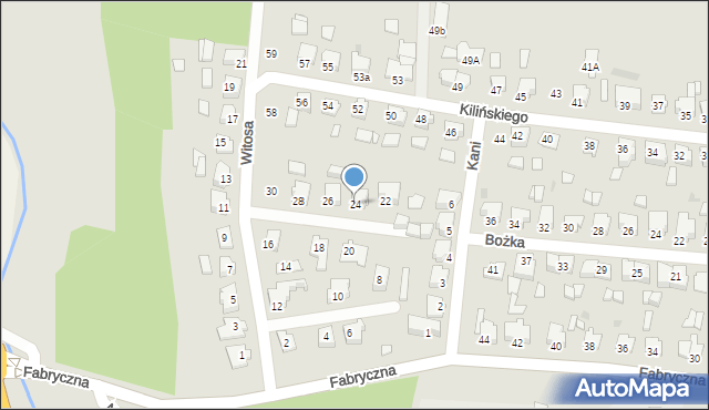 Kluczbork, Witosa Wincentego, 24, mapa Kluczbork
