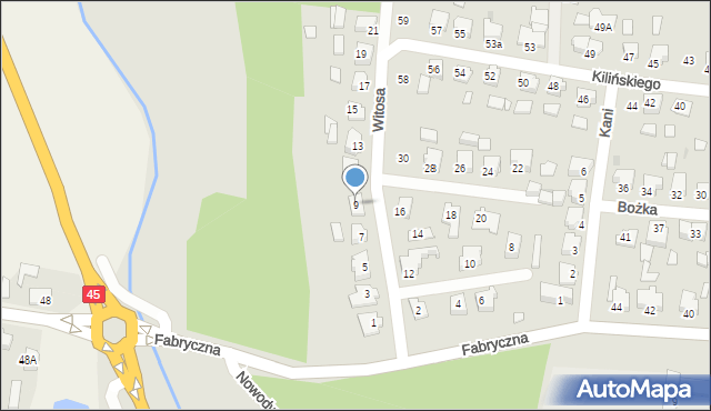 Kluczbork, Witosa Wincentego, 9, mapa Kluczbork
