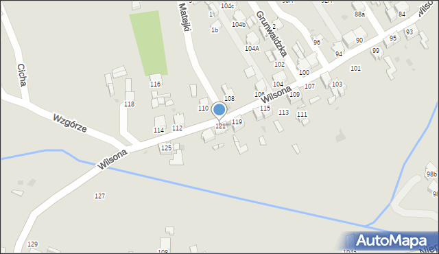 Knurów, Wilsona Thomasa Woodrowa, 121, mapa Knurów