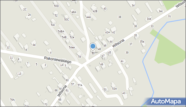 Knurów, Wilsona Thomasa Woodrowa, 50, mapa Knurów