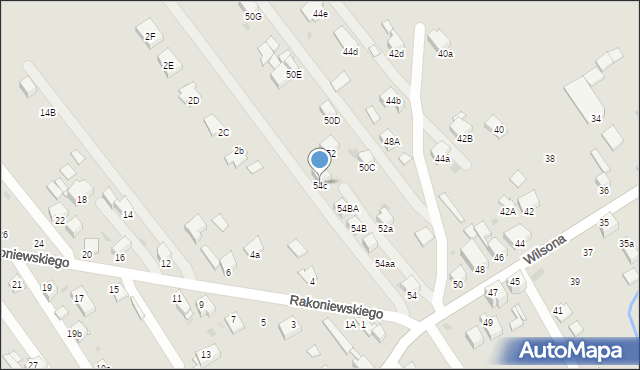 Knurów, Wilsona Thomasa Woodrowa, 54c, mapa Knurów