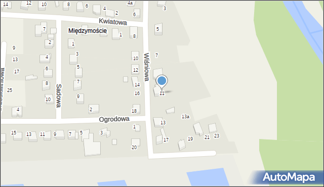 Kobiernice, Wiśniowa, 11, mapa Kobiernice