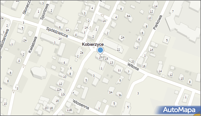 Kobierzyce, Witosa Wincentego, 17, mapa Kobierzyce