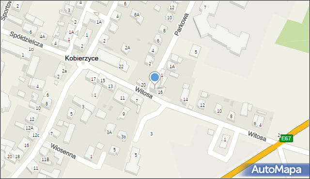Kobierzyce, Witosa Wincentego, 18, mapa Kobierzyce