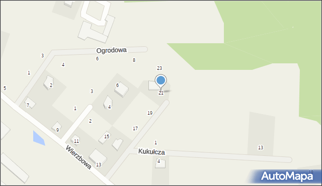 Kobylarnia, Wierzbowa, 21, mapa Kobylarnia