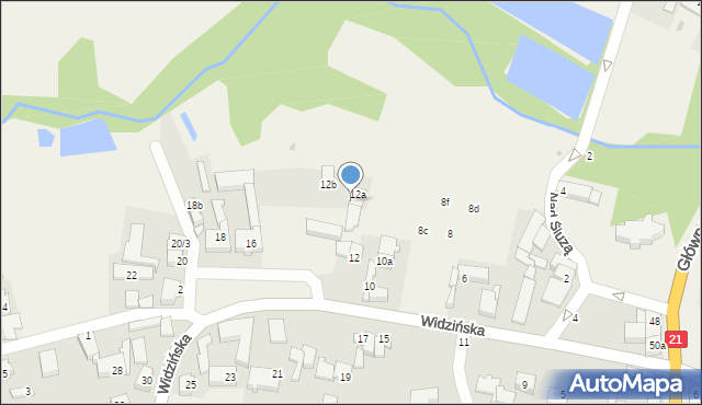 Kobylnica, Widzińska, 14, mapa Kobylnica