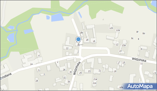 Kobylnica, Widzińska, 20, mapa Kobylnica