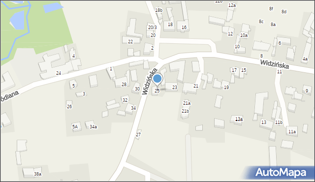 Kobylnica, Widzińska, 25, mapa Kobylnica