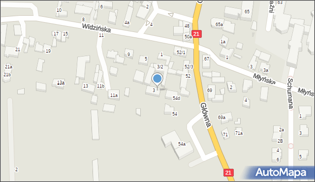 Kobylnica, Widzińska, 3/1, mapa Kobylnica