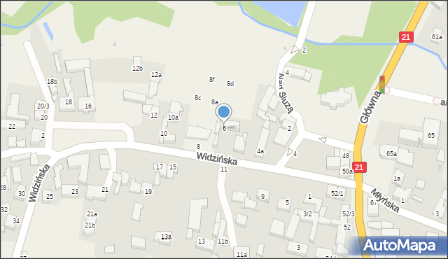 Kobylnica, Widzińska, 6, mapa Kobylnica