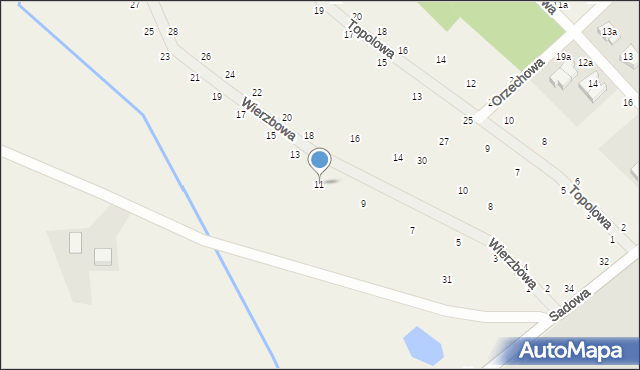 Kobylniki, Wierzbowa, 11, mapa Kobylniki