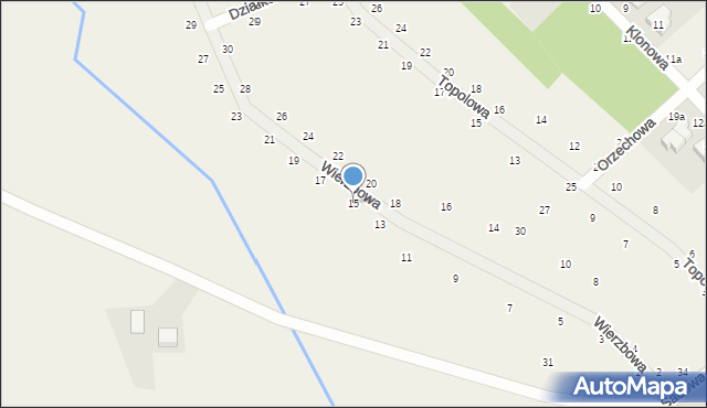 Kobylniki, Wierzbowa, 15, mapa Kobylniki