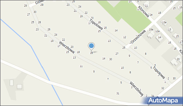 Kobylniki, Wierzbowa, 16, mapa Kobylniki