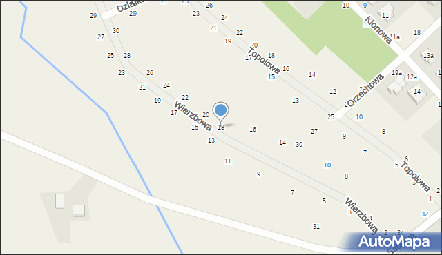 Kobylniki, Wierzbowa, 18, mapa Kobylniki