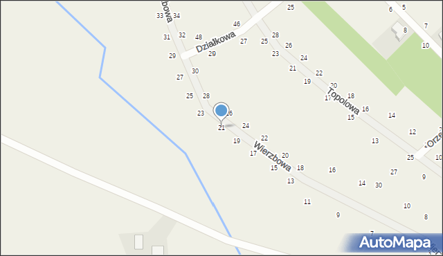 Kobylniki, Wierzbowa, 21, mapa Kobylniki