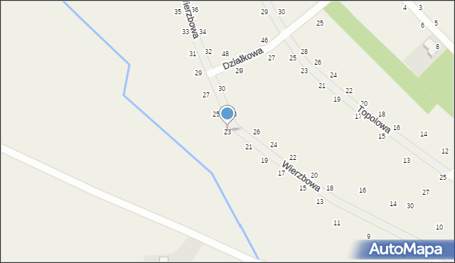 Kobylniki, Wierzbowa, 23, mapa Kobylniki