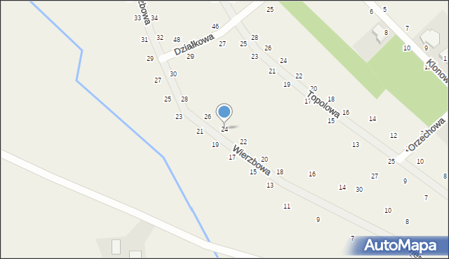 Kobylniki, Wierzbowa, 24, mapa Kobylniki