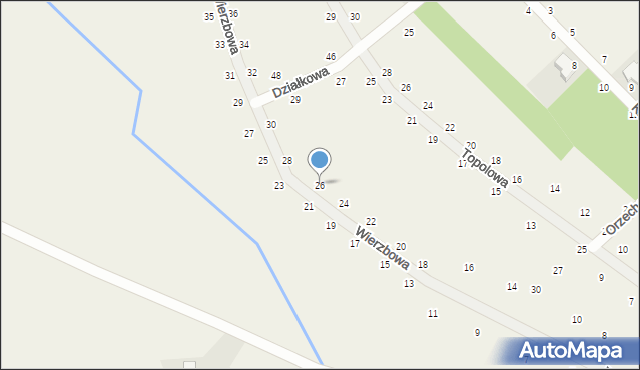 Kobylniki, Wierzbowa, 26, mapa Kobylniki