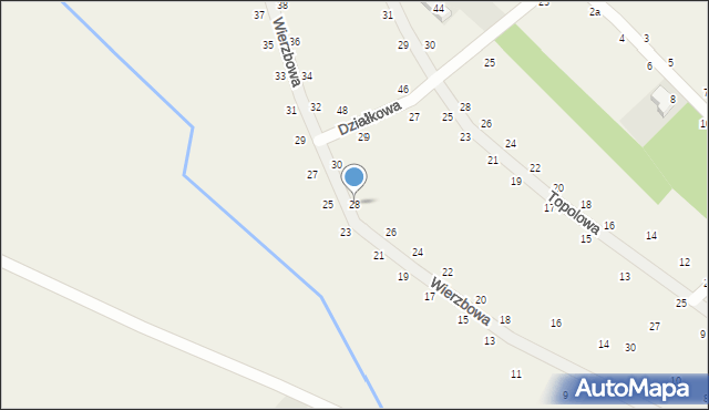 Kobylniki, Wierzbowa, 28, mapa Kobylniki