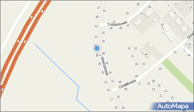 Kobylniki, Wierzbowa, 37, mapa Kobylniki