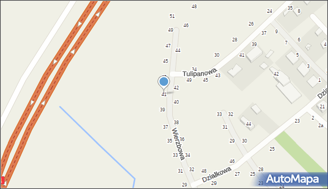 Kobylniki, Wierzbowa, 41, mapa Kobylniki