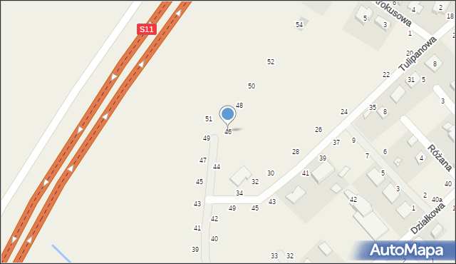 Kobylniki, Wierzbowa, 46, mapa Kobylniki