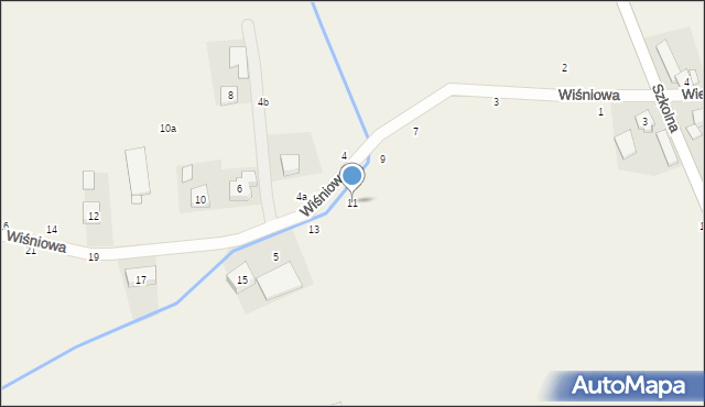 Kobylniki, Wiśniowa, 11, mapa Kobylniki