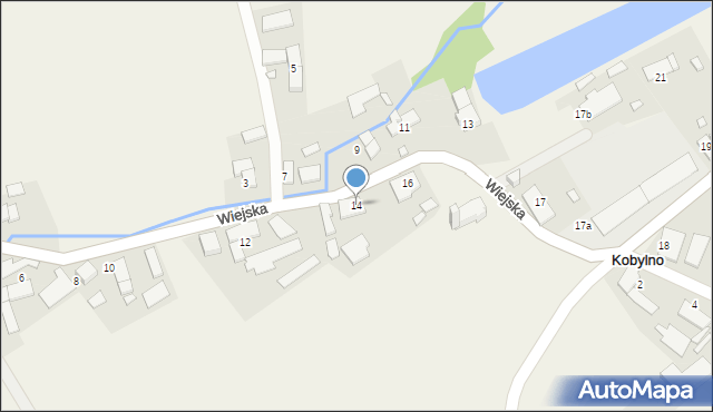 Kobylno, Wiejska, 14, mapa Kobylno