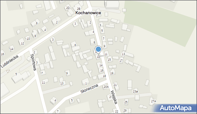 Kochanowice, Wiejska, 12, mapa Kochanowice