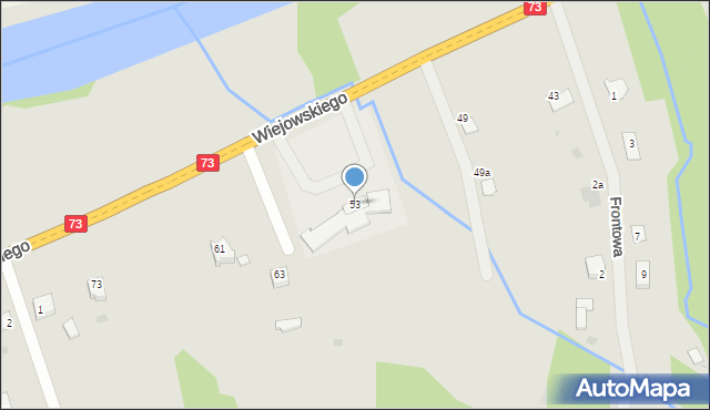 Kołaczyce, Wiejowskiego, burm., 53, mapa Kołaczyce