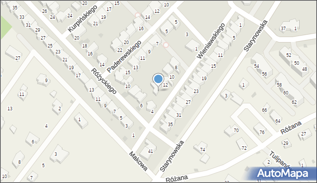 Kołobrzeg, Wieniawskiego Henryka, 14, mapa Kołobrzegu