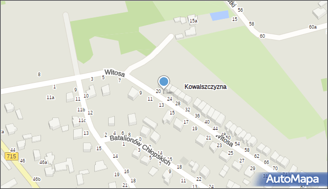 Koluszki, Witosa Wincentego, 22, mapa Koluszki