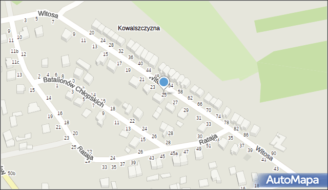 Koluszki, Witosa Wincentego, 25, mapa Koluszki