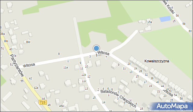 Koluszki, Witosa Wincentego, 5, mapa Koluszki