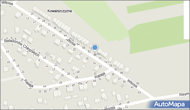 Koluszki, Witosa Wincentego, 66, mapa Koluszki