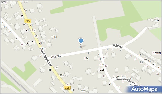 Koluszki, Witosa Wincentego, 8, mapa Koluszki