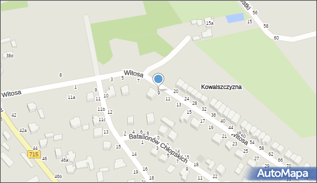 Koluszki, Witosa Wincentego, 9, mapa Koluszki
