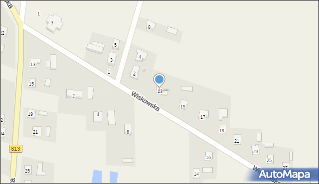 Komarówka Podlaska, Wiskowska, 13, mapa Komarówka Podlaska