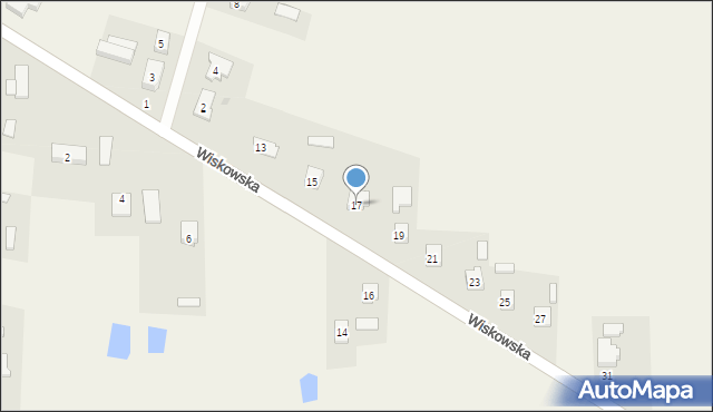 Komarówka Podlaska, Wiskowska, 17, mapa Komarówka Podlaska