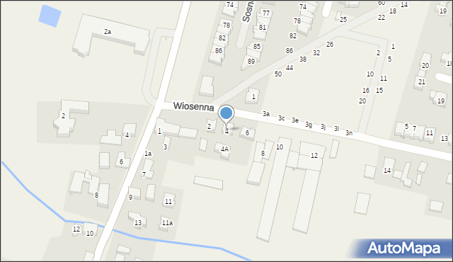 Komorowice, Wiosenna, 4, mapa Komorowice