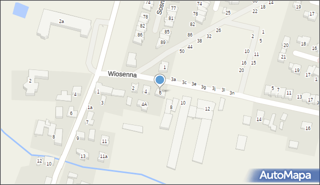 Komorowice, Wiosenna, 6, mapa Komorowice