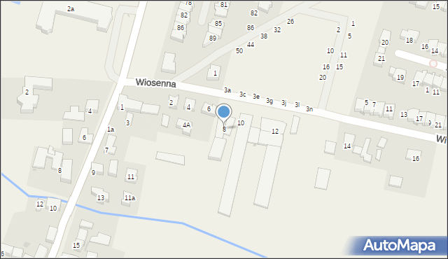 Komorowice, Wiosenna, 8, mapa Komorowice