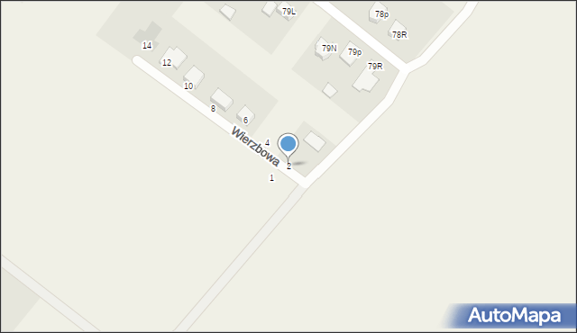 Konikowo, Wierzbowa, 2, mapa Konikowo