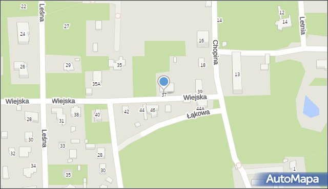 Konstancin-Jeziorna, Wiejska, 37, mapa Konstancin-Jeziorna