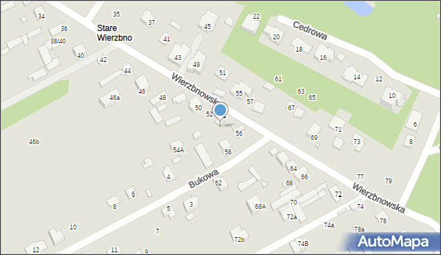 Konstancin-Jeziorna, Wierzbnowska, 54A, mapa Konstancin-Jeziorna