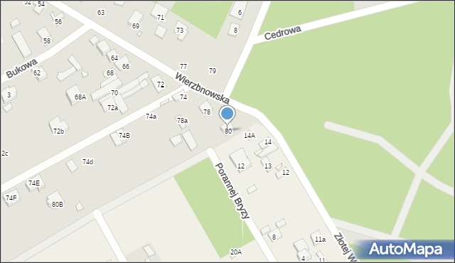 Konstancin-Jeziorna, Wierzbnowska, 80, mapa Konstancin-Jeziorna