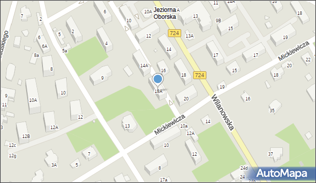 Konstancin-Jeziorna, Wilanowska, 18A, mapa Konstancin-Jeziorna