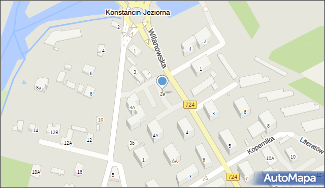 Konstancin-Jeziorna, Wilanowska, 2a, mapa Konstancin-Jeziorna